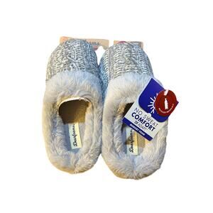 Dearfoams memory foam no sweat slippers wide width small 5-6
